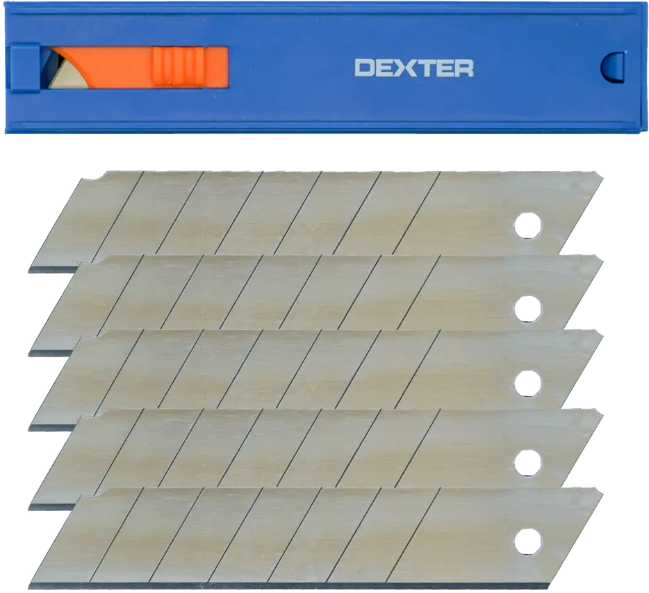 Лезвия универсальные Dexter для выдвижных ножей 25 мм, 5 шт 83684278