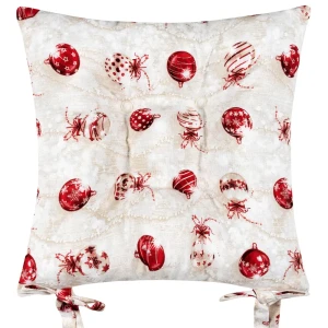 Подушка для стула "Бусы" 40x40 см цвет бежевый