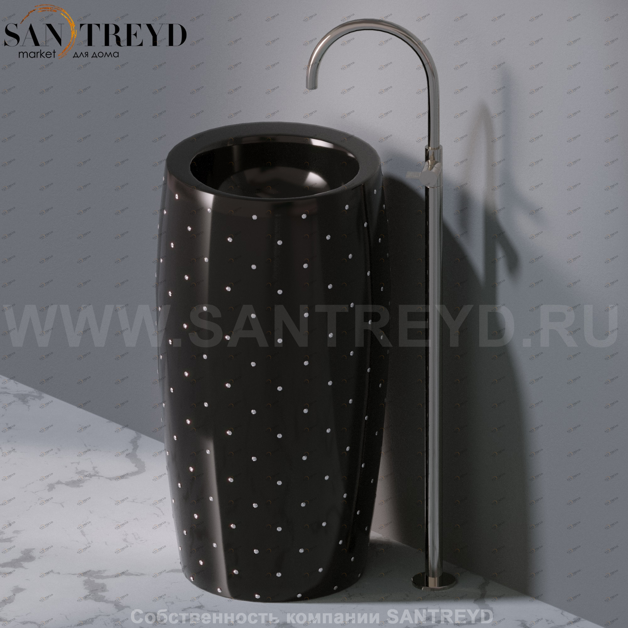 L100T0R0VT.104SW Напольная раковина стоящая круглая A. e T. Italia SPOT AeT ITALIA TOTEM