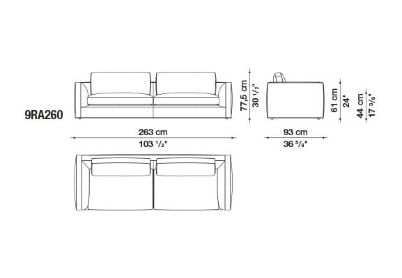 Ткань диван B&B Italia Ричард ARCH-00082196 - Вид №32