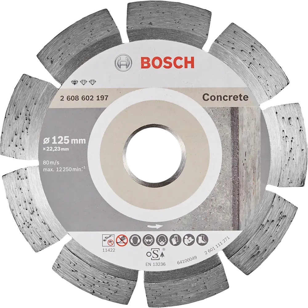 Набор дисков алмазных по бетону Bosch Standart 125x22.23 мм, 10 шт. 82857616 STLM-2003642 BOSCH PROFESSIONAL 