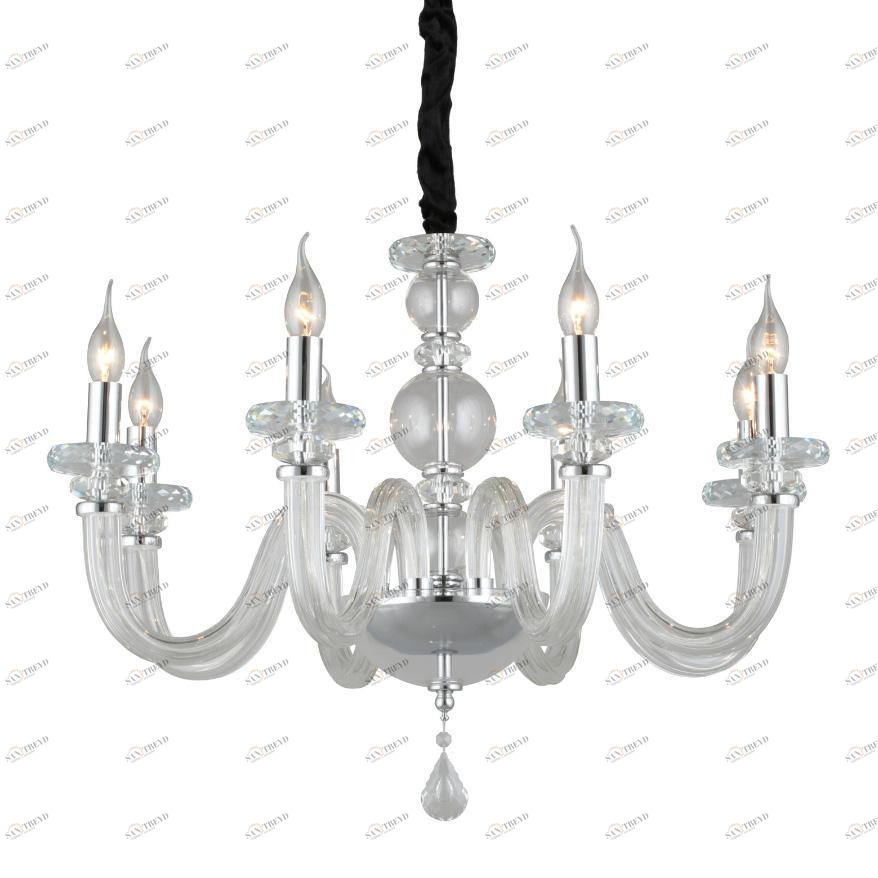 Подвесная люстра Omnilux Scalea OML-89303-08 OMNILUX ДИЗАЙНЕРСКИЕ, SCALEA 279758 Хром 