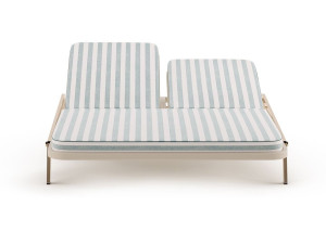 Двуспальная Садовая кровать с откидной спинкой из ткани