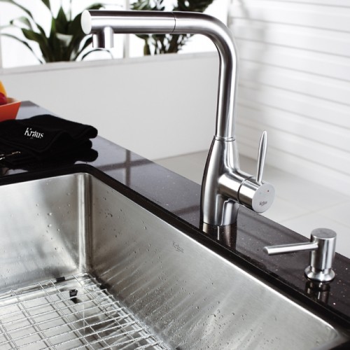 KHU100-30-KPF2140-SD20 Накладная раковина на столешницу  прямоугольная Krausru  - Вид №7