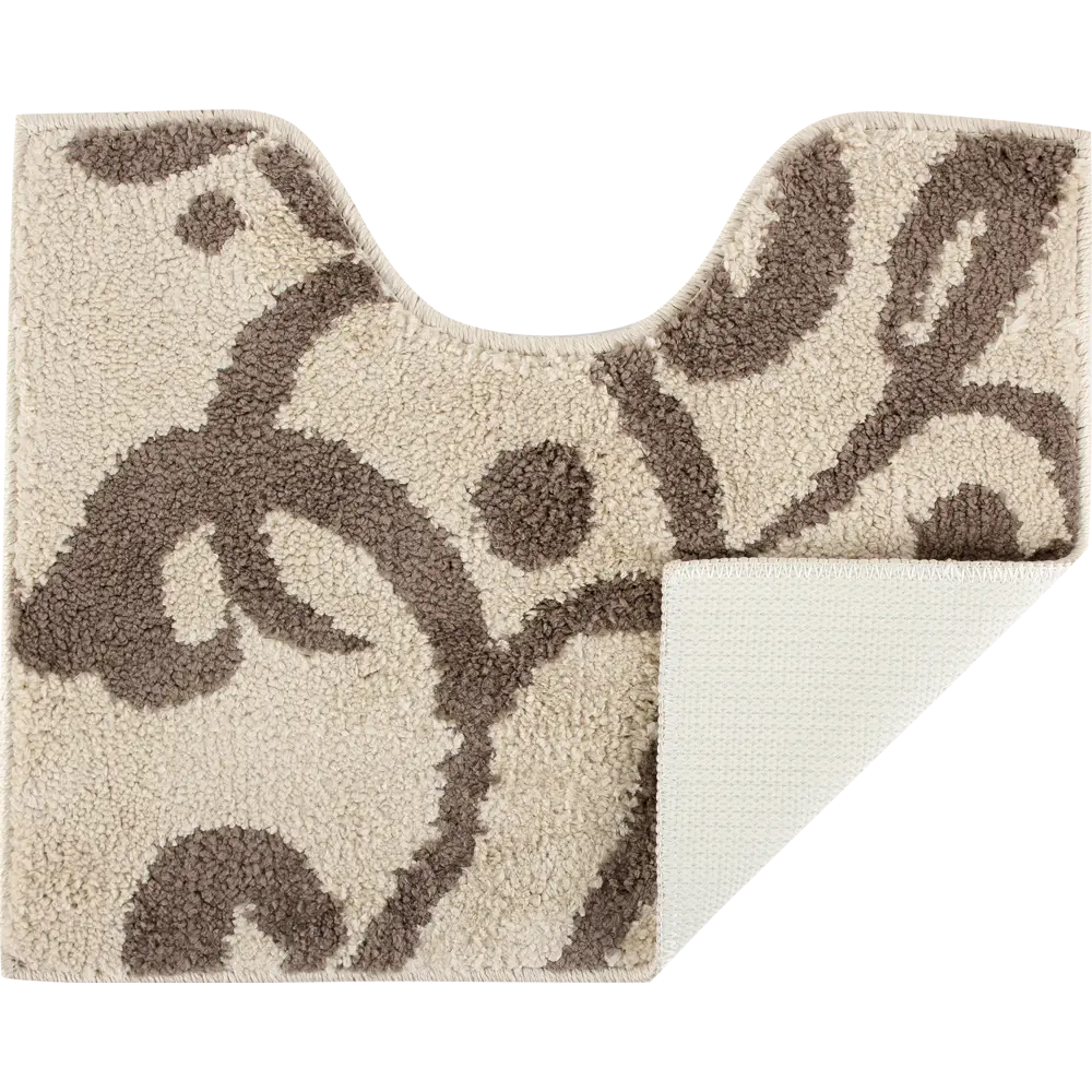 Коврик для туалета Mr Penguin Узоры, 40х50 см, микрофибра, цвет коричневый STLM-2048066 - Вид №2