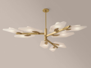 Светодиодный потолочный светильник ручной работы из металла и алебастра