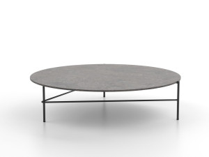 Круглый журнальный столик из Dekton® и стали