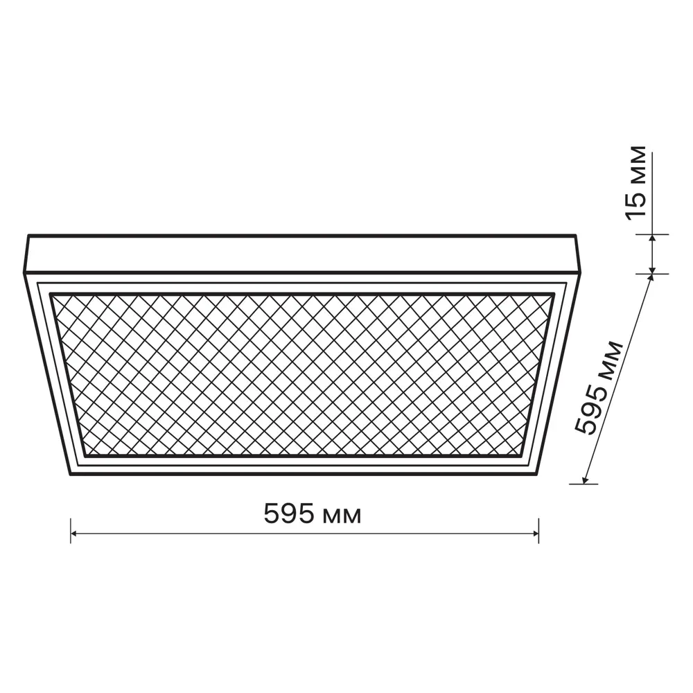 Светодиодная панель Ritter 24 Вт 596x596 мм призма 6500 К IP20 STLM-2081088 - Вид №7