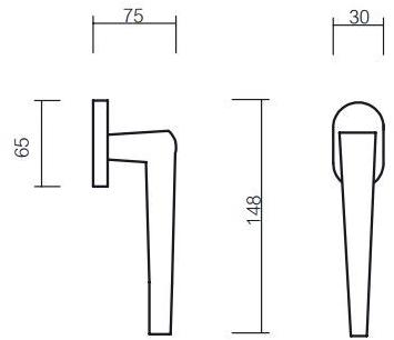 Pasini Оконная ручка из латуни dk на розе Corolla 3748 - Вид №1