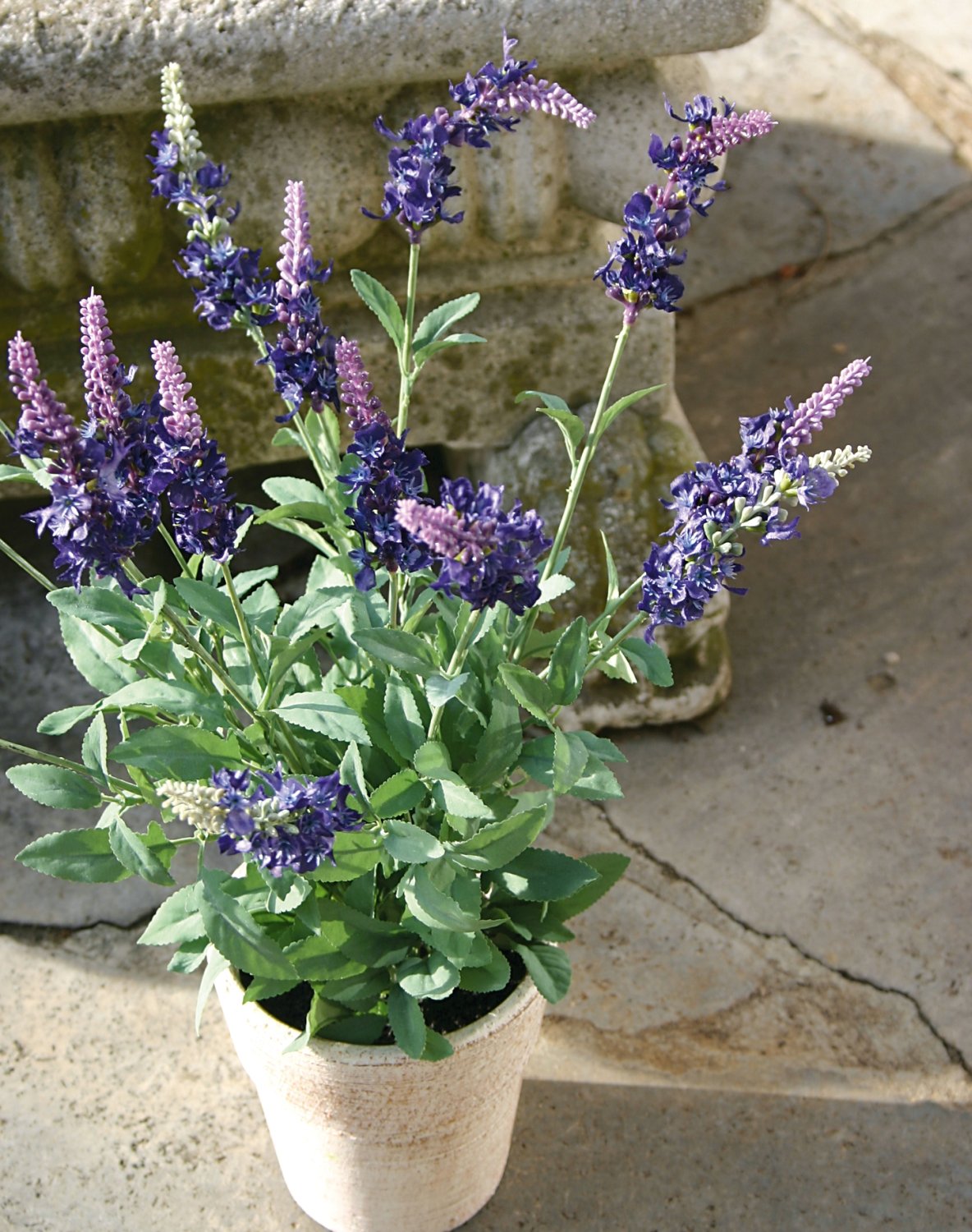 2109 222 a2 Искусственный куст лаванды, горшечный, 48 см, темно-фиолетовый H-andreas 