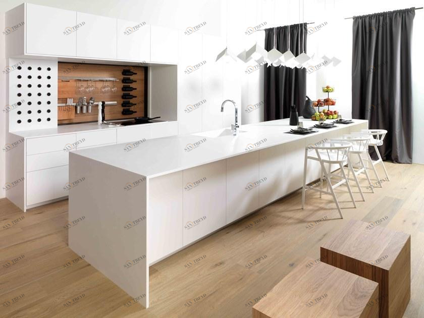 GAMADECOR Лаковая оборудованная кухня с островом Emotions - kitchens sun-id-1390858