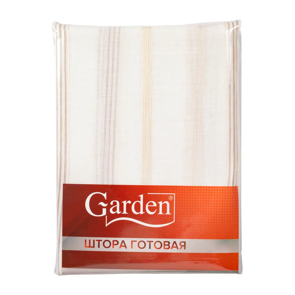 Тюль на ленте 250x280 см полосы цвет белый GARDEN STLM-2138932 - Вид №4