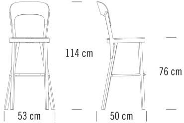 Thonet Барный стул высокий деревянный 107 sun-id-1429854 - Вид №1