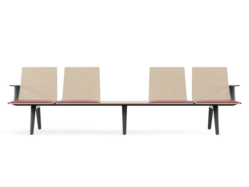 4-местный стул для зала ожидания с журнальным столиком Arper Pausit ARCH-00074617