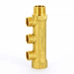 Коллектор НВ 3/4" TIEMME 3 выхода 1/2"Н 36мм