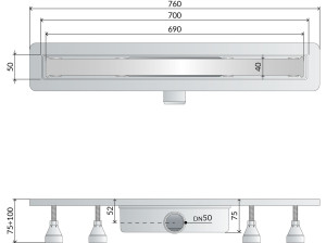 Слив для душа ABS
