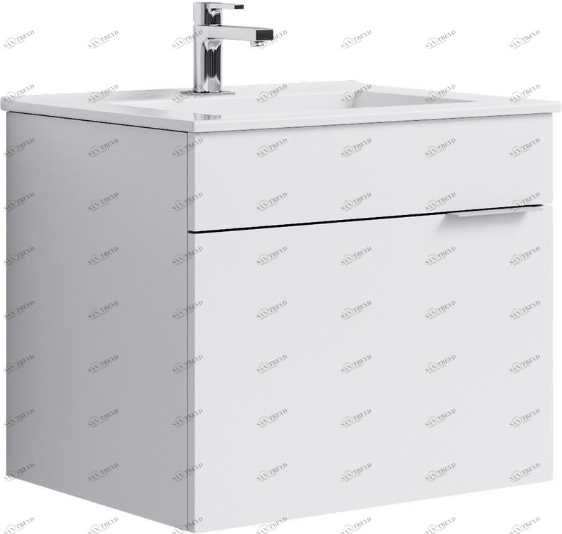 Бригтумба под умывальник подвесная, цвет белый, Br.01.06/1/W AQWELLA Brig 27181