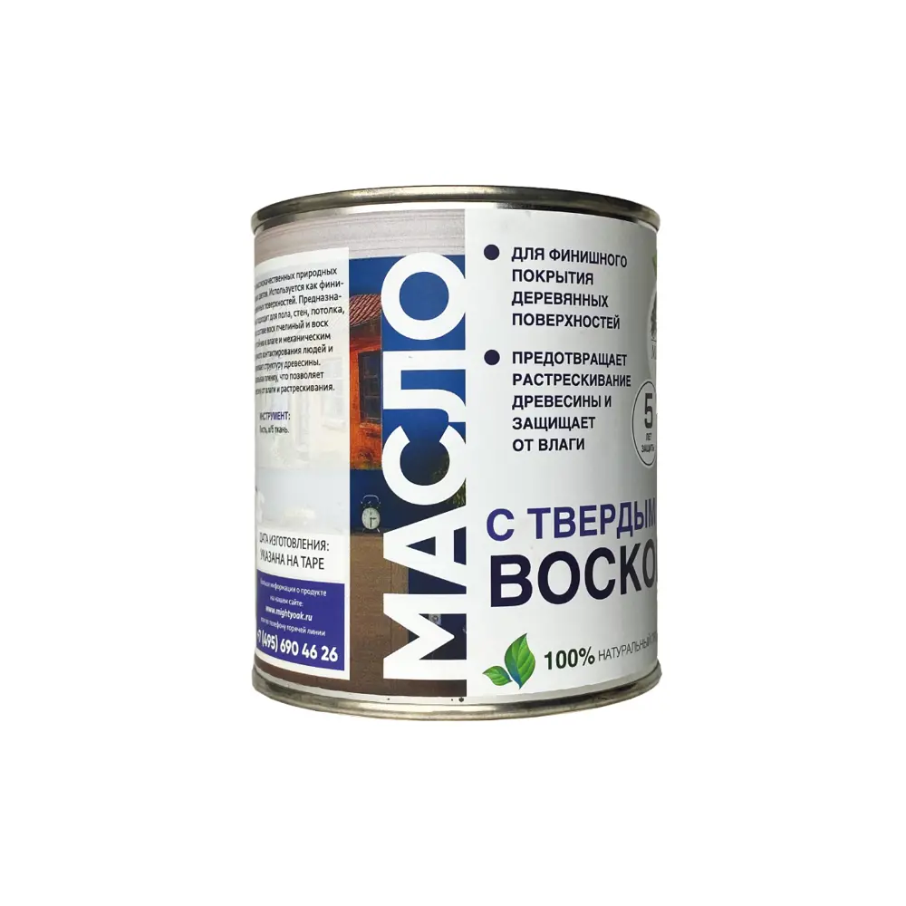 MIGHTY OAK Масло-воск для дерева графит 0.75 л - защита и натуральная текстура 89364166 STLM-1383959 - Вид №3