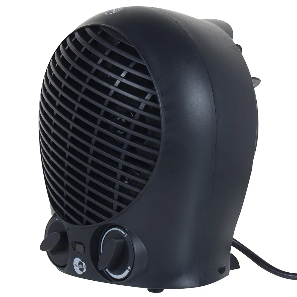 Тепловентилятор спиральный электрический Equation с механическим термостатом 2000 Вт цвет чёрный STLM-2103474