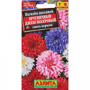 13075802 Семена цветов Василёк махровый Брусничный джем микс