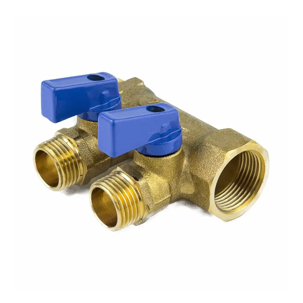 Коллектор Aquasfera на 2 выхода 3/4"x1/2" латунь STLM-2081413