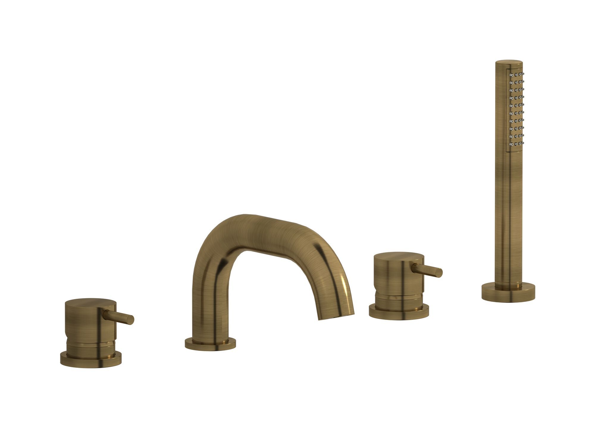 Однорычажный смеситель для ванны с 4 отверстиями и ручным душем IB Milano Torino ARCH-00055008 - Вид №6