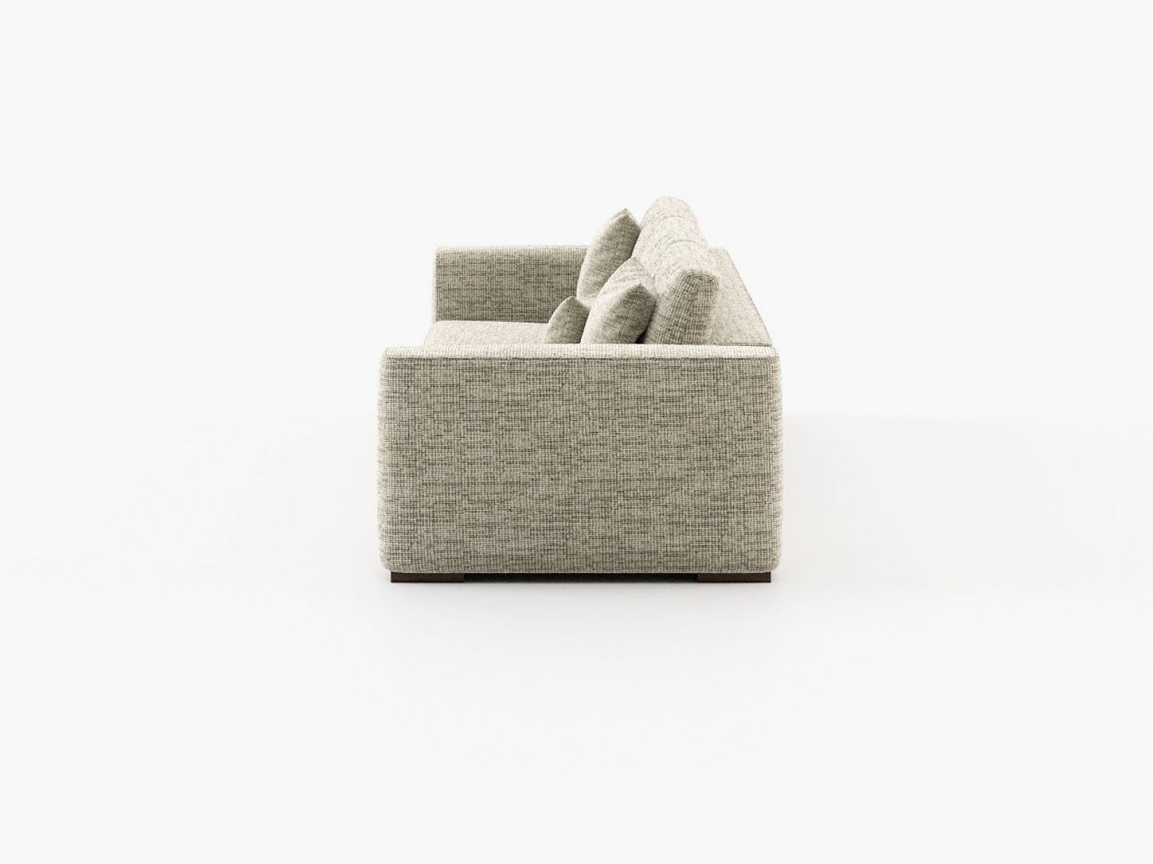 3-местный тканевый диван Laskasas серый ARCH-00033879 - Вид №2