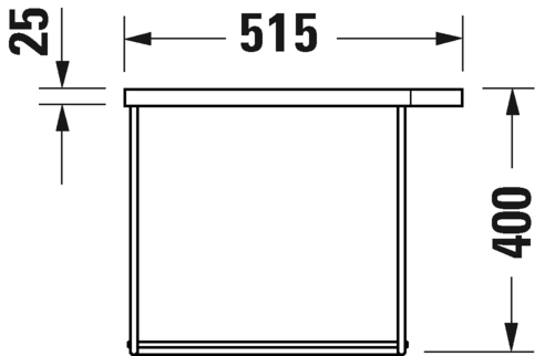 0031101000 DuraSquare Консоль металлическая подвесная **
Хром Хром Duravit - Вид №4