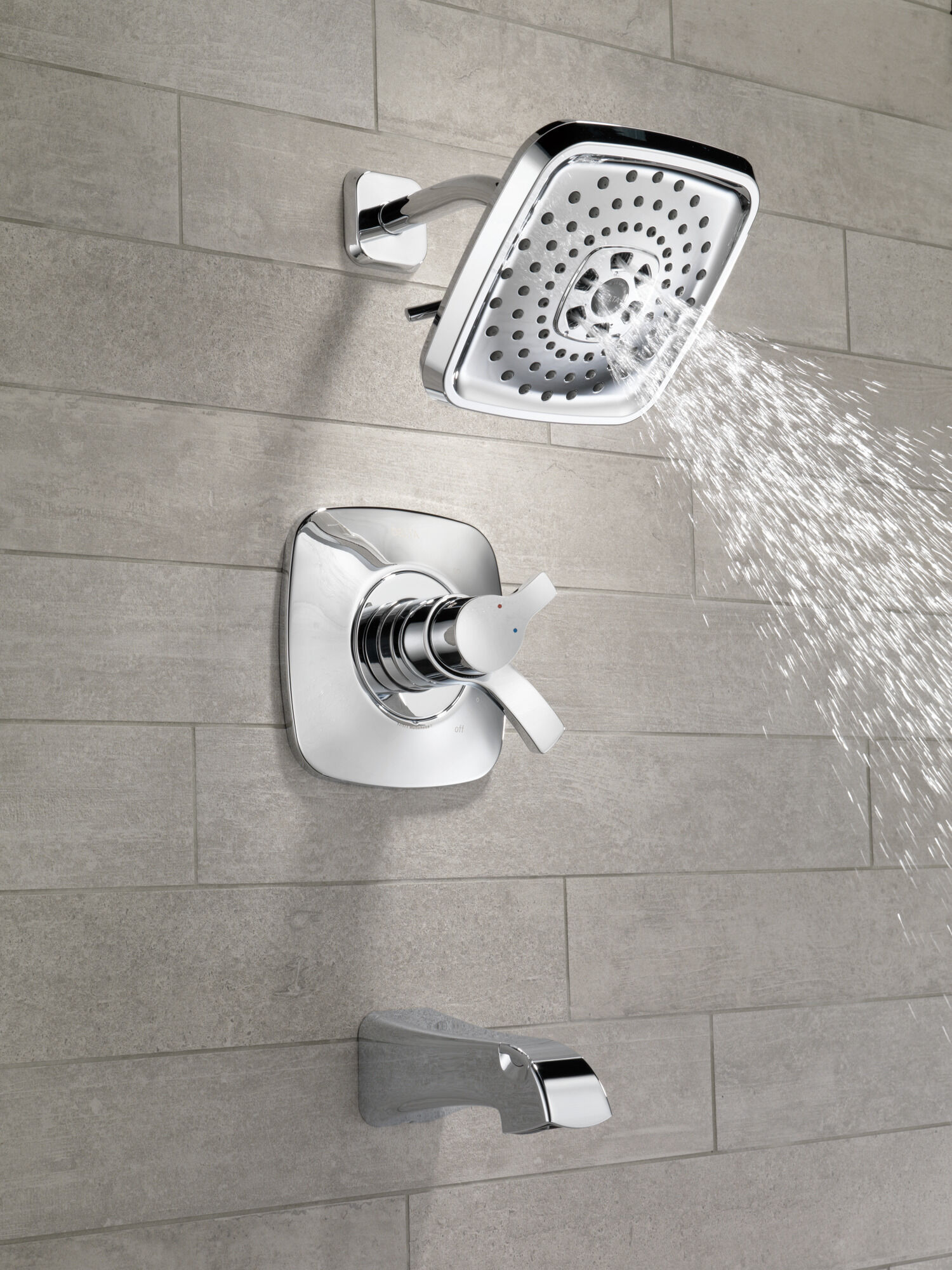 T17452 Monitor® 17 Series H2Okinetic® для ванны и душа Delta Faucet Tesla Хром - Вид №10