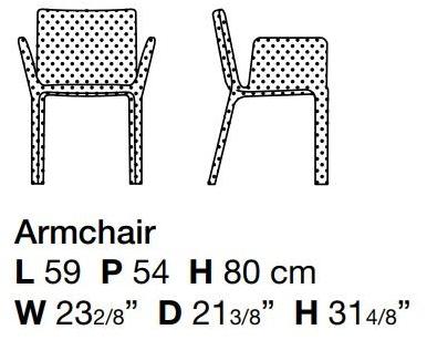 Kristalia Мягкое кожаное кресло с подлокотниками Joko sun-id-1420392 - Вид №3