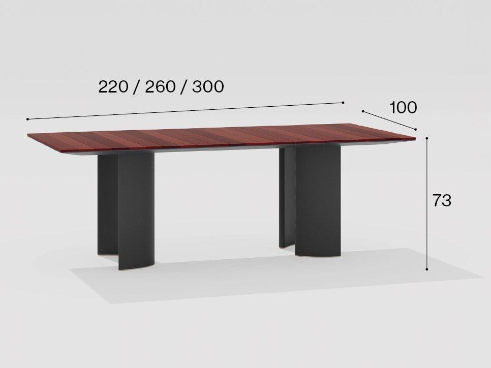 Прямоугольный садовый стол из лавового камня FAST Naca ARCH-00138730 - Вид №4
