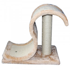 ПР0033769 Когтеточка для кошек Волна 44х25х39см бежевая Foxie