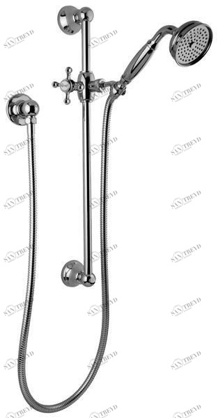 GRAFF Хромированная скользящая направляющая в классическом стиле с ручным душем Canterbury 2196900