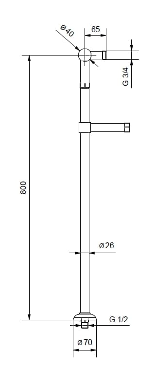Смеситель для ванны с ручным душем Gaia Mobili Complements ARCH-00129348 - Вид №4