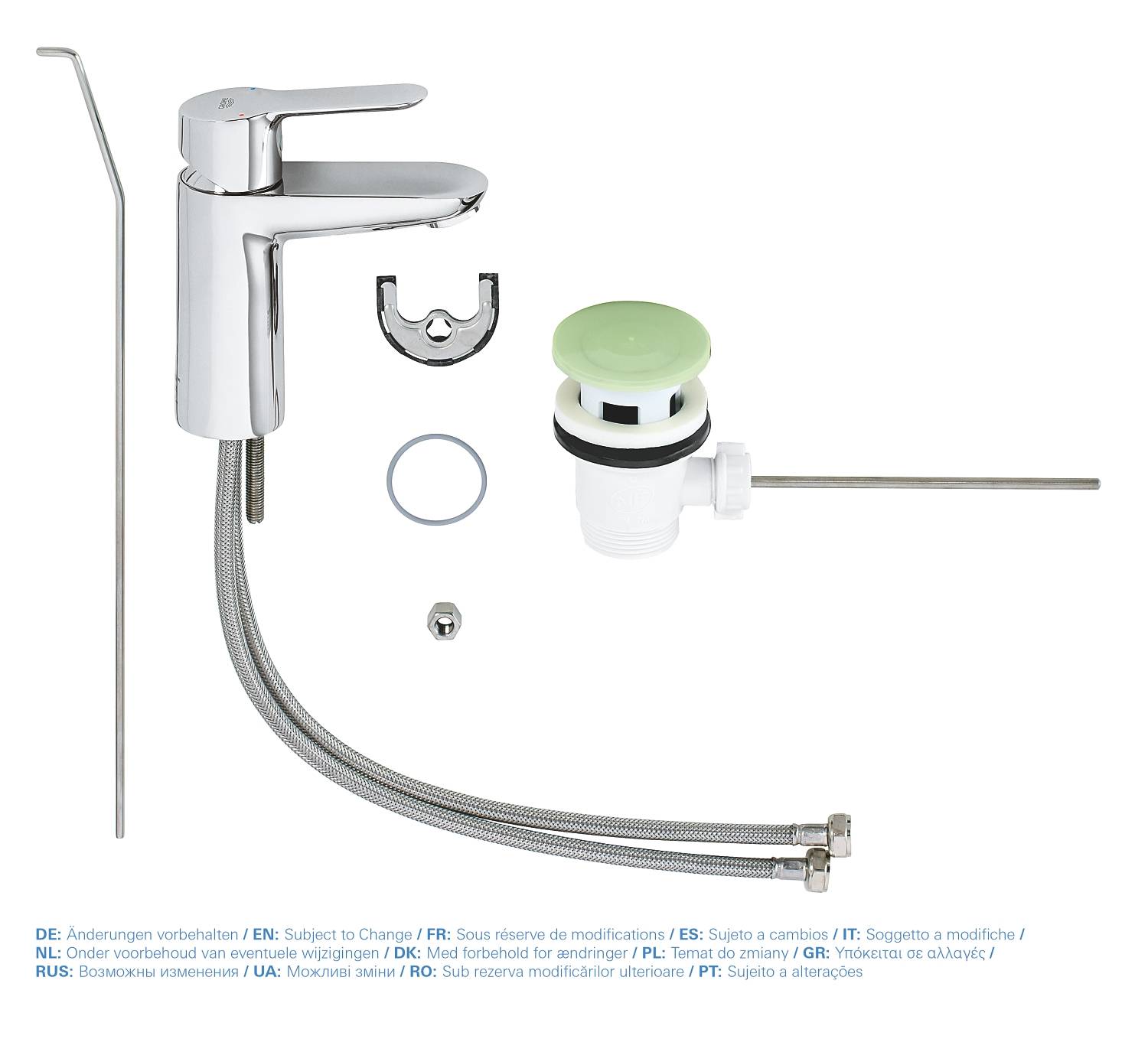 Набор для душа GROHE BauEdge: смеситель для раковины, смеситель для душа, душевой гарнитур, хром (122277) - Вид №13