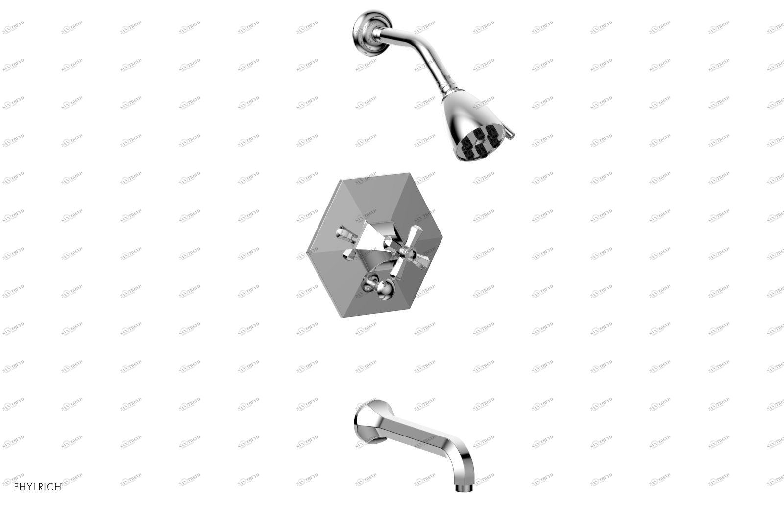Смеситель для душа LE VERRE & LA CROSSE Phylrich  PB2171-026 Хромированный 