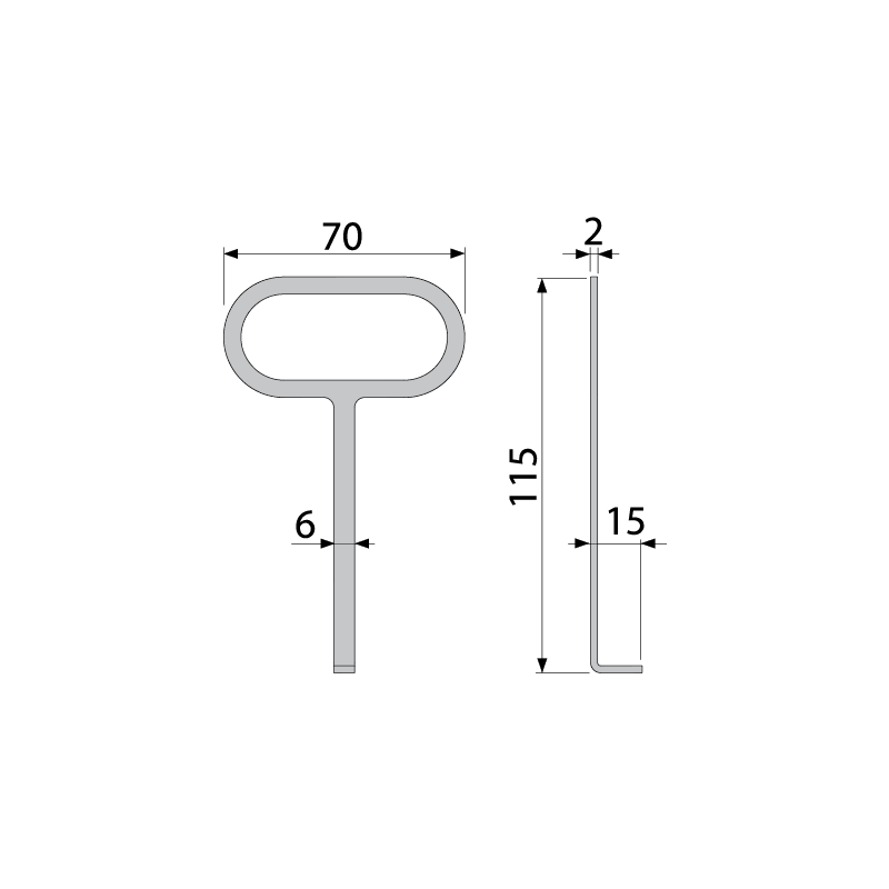 Крючок для изъятия решетки ALCAPLAST AVZP008 - Вид №1