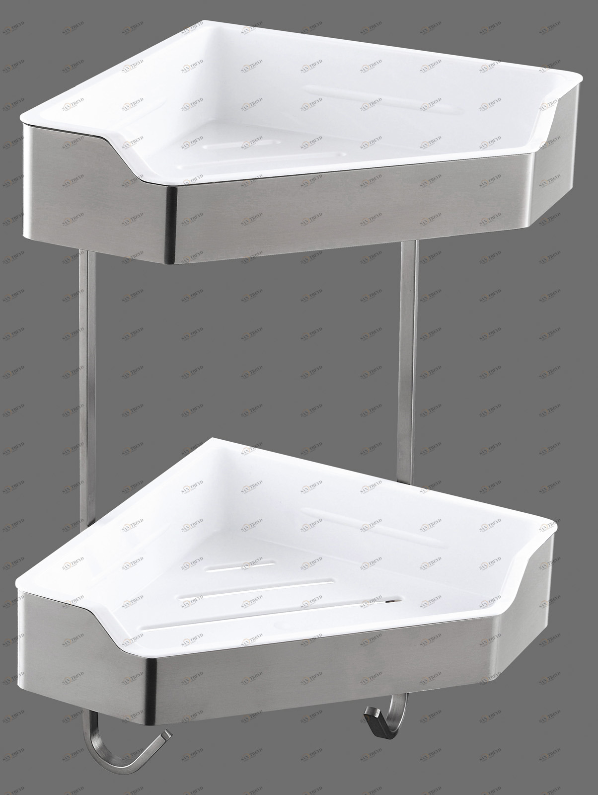 Полка угловая 2-ярусная, нержавеющая сталь ART&MAX AM-T-2701A-S 