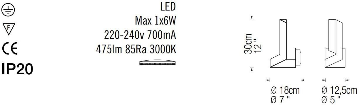 fambuena Настенный светильник Plié 9106 Plie - Вид №4