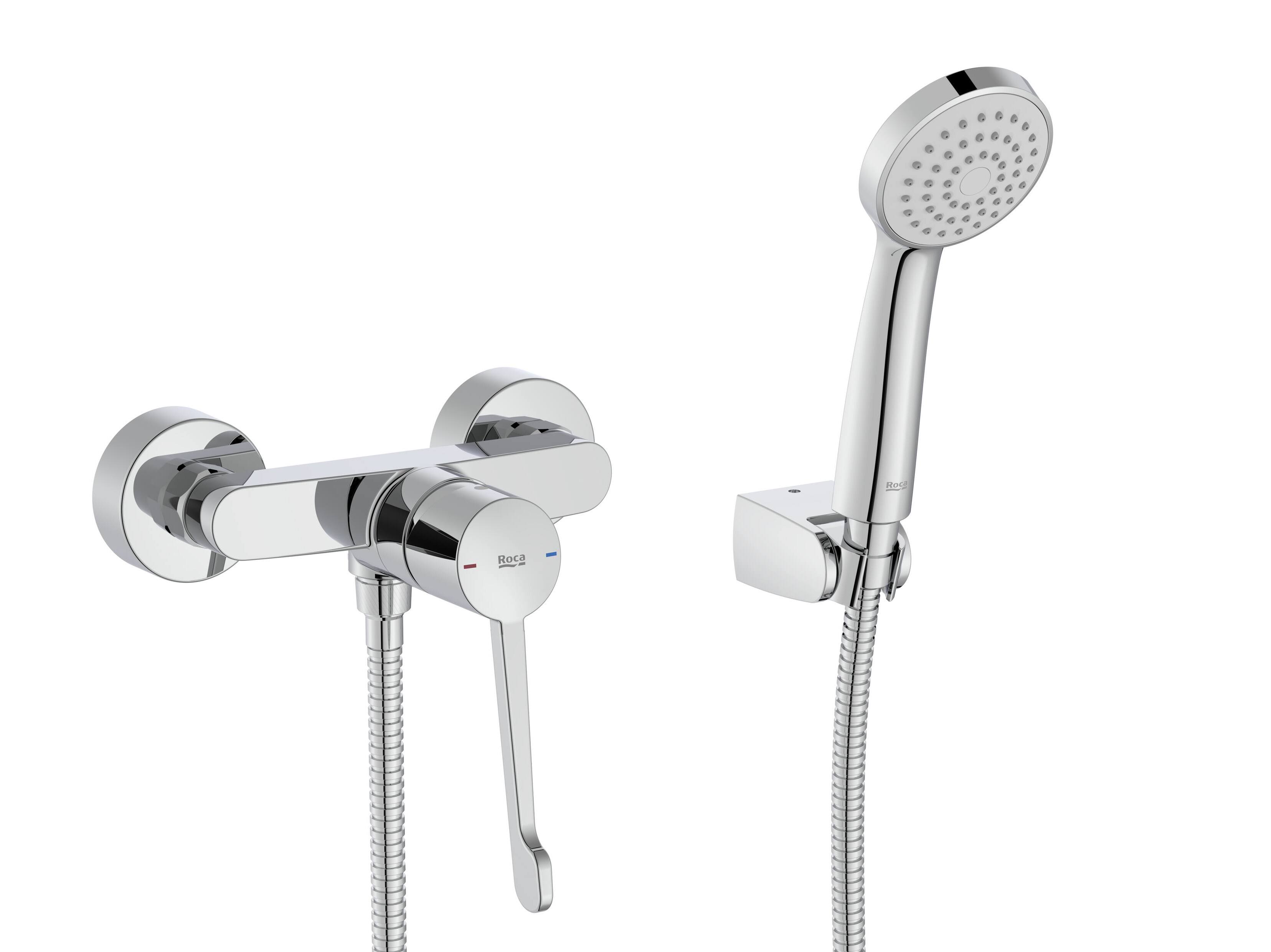 Латунный наружный смеситель для душа с ручным душем Roca Victoria ARCH-00049001 - Вид №1