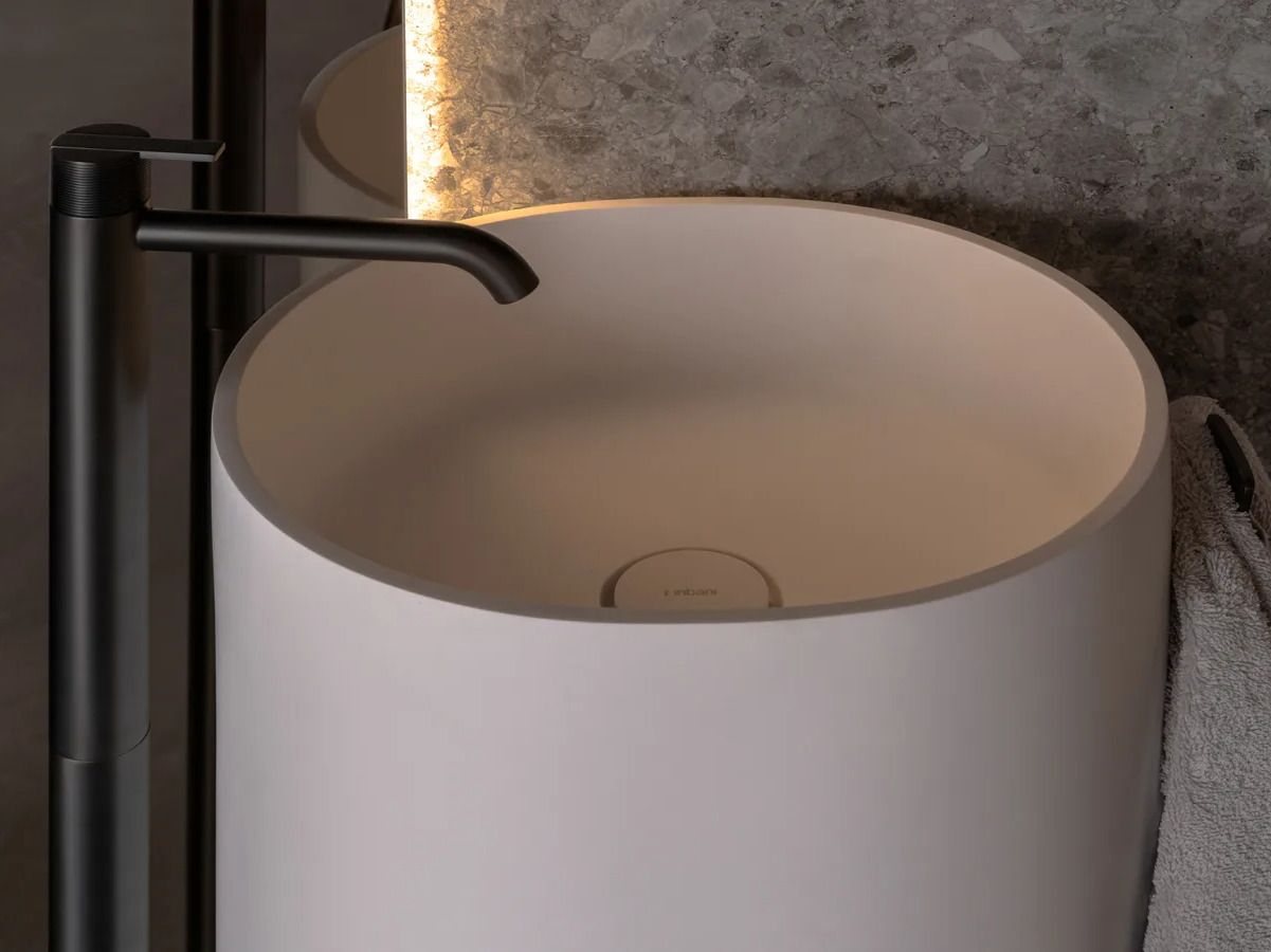 Круглый подвесной умывальник из твердой поверхности Inbani ARCH-00062416 - Вид №4