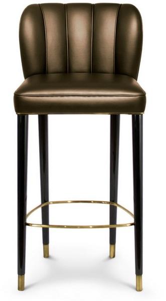 BRABBU Высокий табурет, обитый экокожей, со спинкой Dalyan sun-id-1347912 - Вид №2