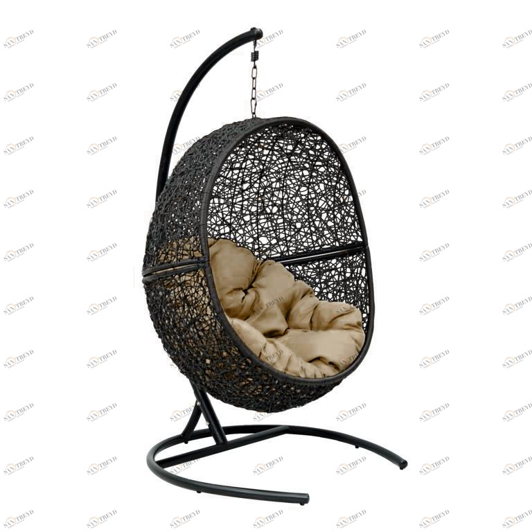 Подвесное кресло черное с коричневым Lunar IMPEX  00-3885752 Коричневый;черный 