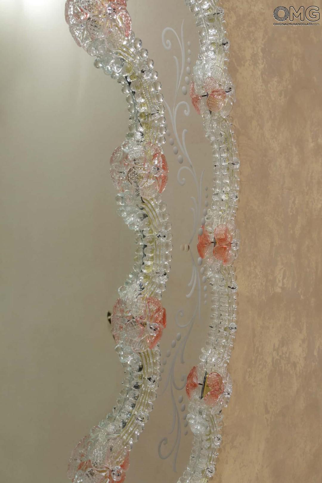 2223 ORIGINALMURANOGLASS Венецианское зеркало Fiorenza - овальное  см  - Вид №1