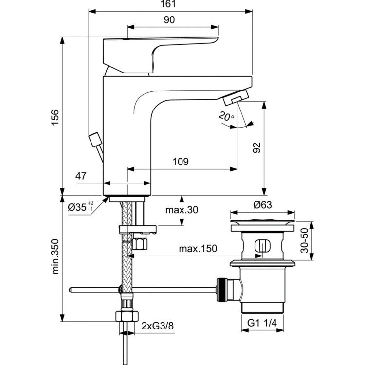 BD005AA Душевой комплект Ideal Standard CERAPLAN III  - Вид №5