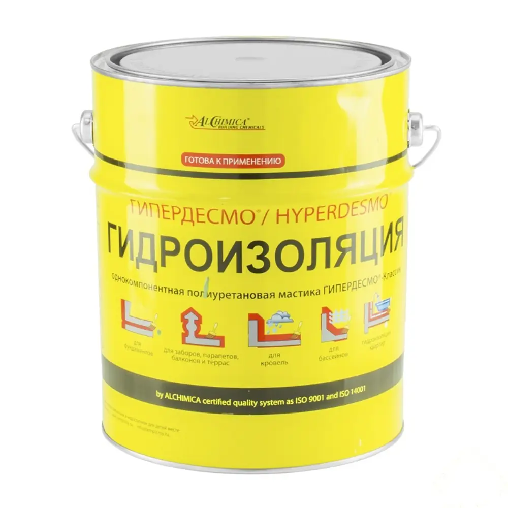Мастика полиуретановая Alchimica Гипердесмо Классик, 6 кг, цвет зелёный 13211392 STLM-2155917 