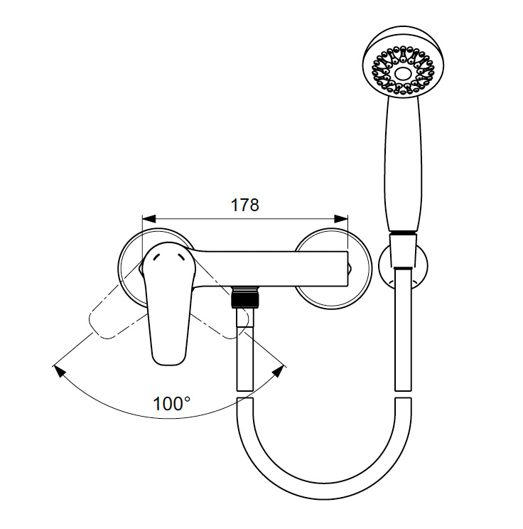 BA266AA Смеситель для душа VIDIMA BALANCE - Вид №1
