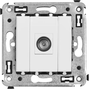 Розетка телевизионная встраиваемая DKC Avanti без заземления цвет белое облако