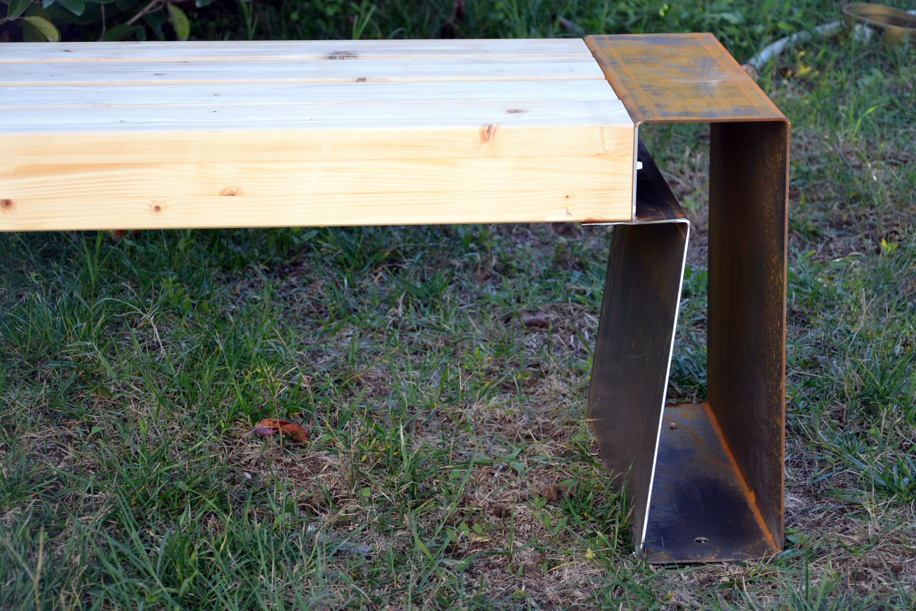 Стальная и деревянная скамья без спинки CITYSì SEVEN ARCH-00068601 - Вид №7