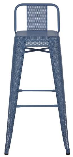 Tolix Высокий табурет из перфорированной стали со спинкой H sun-id-1404546 - Вид №1